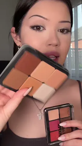 Trying the new affordable cream blush and cream bronzer palette from Catrice- Magic Shaper Face Cream Palette❤️🩷 #affordablemakeup #catricemagicshaper #catricemakeup #affordablemakeup #creampalette #creambronzer #creamblush 