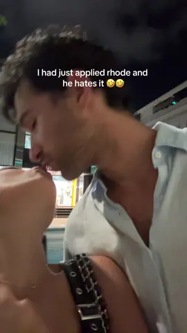 He hates kissing me with lip gloss 🤣 #couple #couplefunny 