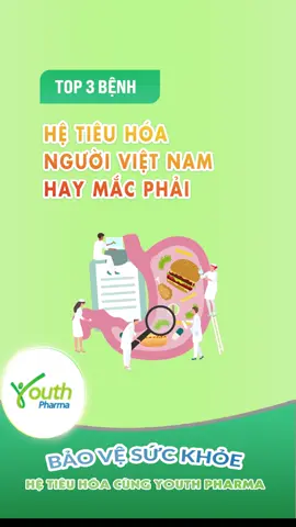 Top 3 bệnh hệ tiêu hoá người Việt hay gặp phải. Cùng Youth Pharma tìm hiểu để chăm sóc sức khoẻ cho hệ tiêu hoá #youthpharma #nocurmingel #chamsocsuckhoe #benhtieuhoa #optibiotics #nocurmingel 