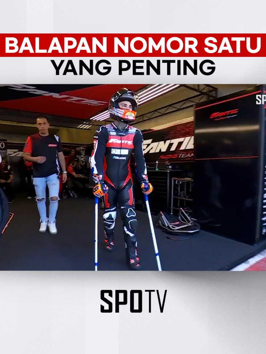 PINCANG DIKIT GA NAGRUH#MotoGP 🏍 - Rider Moto2. Arón Canet gak patah semangat buat ikut sesi Practice hari ini meski dalam kondisi cedera kaki. Full Respect Abangkuh 🫡 #FrenchGP  Saksikan Balap MotoGP™ di SPOTV NOW! Klik Link Ini ⏭️ https://t.co/ojiJGpGD9N Follow kami untuk konten EKSKLUSIF MotoGP™ lainnya! 🏍🏁 #SPOTV #SPOTVIndonesia #Motorsport #AronCanet #OlahragaTikTok