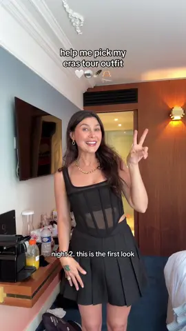 which one should I wear?! #ParisTSTheErasTour #erastouroutfit #ttpdoutfit #ttpd #erastour #swiftie #taylorswift #erasoutfit #grwm 