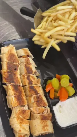 صحن شاورما دجاج مقطع #شاورما 