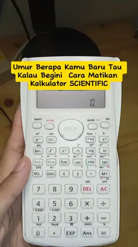 Cara mematikan kalkulator SCIENTIFIC. #kalkulatorsaintifik #kalkulatorscientific #kalkulator #scientific 