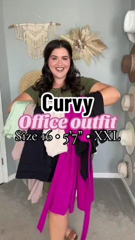 Sharing 3 affordable office outfits from Amazon ☀️💼🖤 Light weight workwear options to mix and match from Spring to Summer. Wearing a size XXL in each. Which is your favorite 1-3? ✨ #OOTD #workwear #officeoutfits #everydaystyle #affordablefashion #casualoutfits #businesscasual #styleinspo #curvytiktok #amazonfashion 