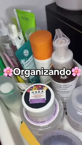Asi organicé algunos de mis potes. Quiero comenzar una colección de ampollas😭🤭 #SelfCare #fyp #imjustagirl #organizando #girlythings #tips 