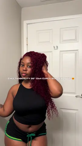 Only 139$ 26inch burgundy wig & you can get the same one! Full lace frontal wig from @CheetahBeautyHair 😍 #fyp #cheetahbeautyhair #curlywig #TikTokShop #cheetahbeauty_shop#viral #humanhairwigs #wig #newyear2024 #fyp#99Jdeepwave#viralvideos#highlightwigs#colorwigs
