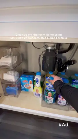 #Ad Let’s clean my kitchen with the new @Mr.Clean 2X Concentrated Liquid Formula! #MrCleanPartner