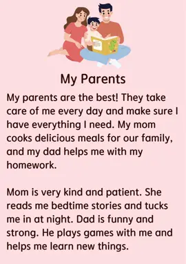 My Parents #myparents #parents #mymom #mydad #fory #fyp #foryourpage #english #englishlesson #LearnOnTikTok #dailyenglishpractice #dailyenglish #englishteacher #learnenglish 
