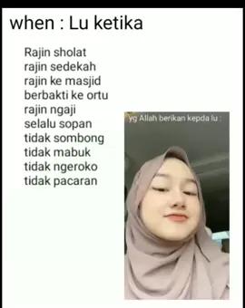 when lu ketika rajin ibadah dan Allah kasih lu istri yg cantik dan rajin#jangantinggalkansholat #ayosholat #islamicvideo #fyp #fypppppppppppppppppppppk