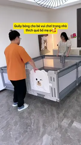Quây bóng gấp gọn cho bé vui chơi tiện quá bố mẹ ạ🥰 #nuoiconkophaicuocchien #reviewmevabe #mevabe 