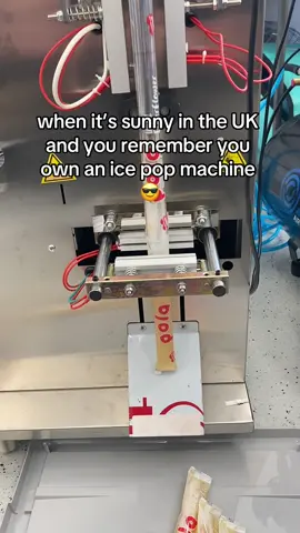 Whos jealous of our ice pop machine?!😎☀️ psst these arent any old ice pops (check out our other vids!) #machinery #SmallBusiness #Summer #foryou #fyp 