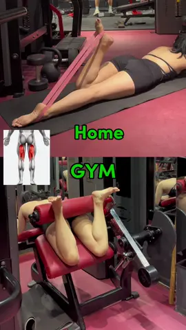Cách tập cơ đùi sau ở Nhà và ở Gym. Cái dây thun kia là dây miniband  #huyenfitness #gym #giảmcân #tapluyenmoingay 
