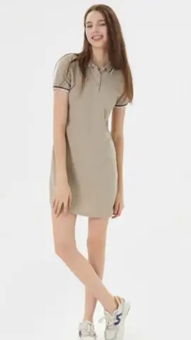 KINWOO Polo Dress for Women Mini Waffle Short Sleeve Korean Fashion Casual Dress for Women Womenswear #koreanfashion #womenswear #shortsleeve 