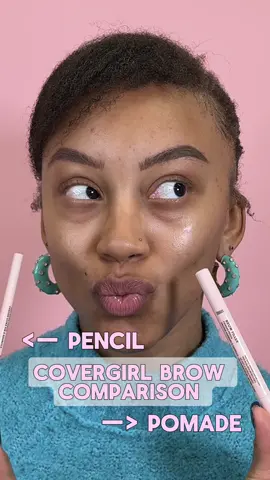 its giving battle of the brows?!  are ya’ll team @COVERGIRL pomade or pencil? 👀 #makeuptoks #covergirlcleanfresh #covergirlbrowpencil #browpomade #browpencil #browproducts #tryingnewmakeup #newmakeupproduct #drugstorebeautyreview #drugstorebeautyfind #covergirlmakeup 