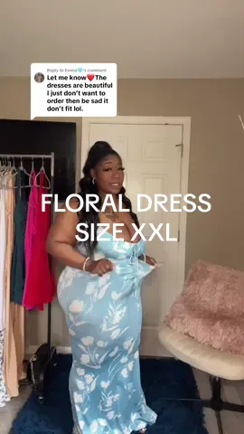 Replying to @Emma🩵 Is this to big ? This is my fourth dress and this time I went with the xxl and I have alot more room#dress #plussize #floraldress #viraldress #tiktokshop #MomsofTikTok #summerdress #tallgirls