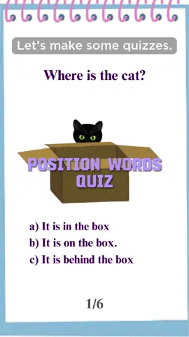 Position words - Quiz. #triviachallenge #quizchallenge #englishchallenge #englishquiz #englishlearning #dailyenglish #studyenglish #englishforeveryone #englishforbeginners #ingles #vocabulary #learnenglish #english #英語 #英語の勉強 