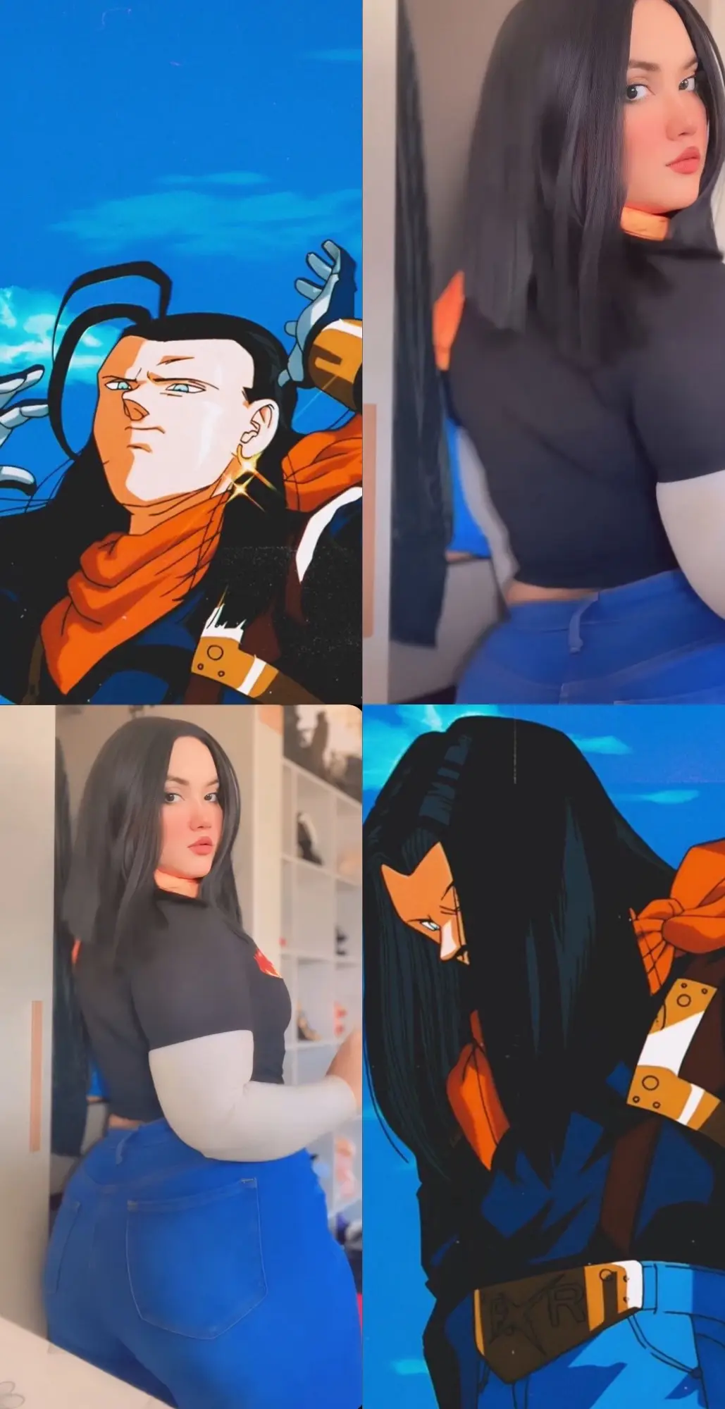 😫😭🌸🥰😅 #superandroide17 #androide #androide17 #androide18 #dragonball #drangonballz #dragonballgt #goku #curvy #curvyfashion #cosplay #disfraz #cintura #metal #metalcore #heavymetal  