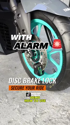 Disk Brake Lock With Alarm For Motorcycle and Bicycle Anti Theft #disclock #disclockalarm #alarmsystem #antitheft #brakedisc #motorcycleaccessories #motor #motorcycle #aerox #nvx aeroxv2 #hondaclick125i #hondaclick150 #burgmanstreet125 #LearnItOnTikTok #learnontiktokph #yamaha #sniper #mio #hondaclick160 #motorcycles #nmax #tips #grabfood #foodpanda #angkas #joyride #delivery #moto #hondamotorcycles #suzuki #rusi #trip #maintenance #DIY #click #fi #honda #keeway #sym 