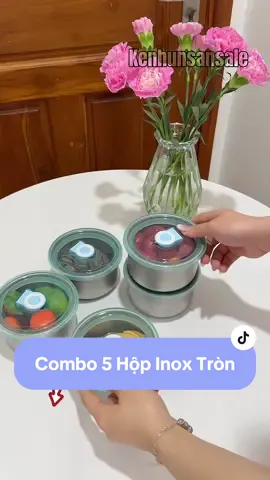 Combo 5 hộp inox tròn giá siêu yêu luôn ạ #hopinox #hopinoxdungthucpham #combo5hopinoxdungthucpham #dogiadungtienich #LearnOnTikTok #tryitwithtiktok #muataitiktok #xuhuong #thinhhanh #hộpinox #kenhunsansale 