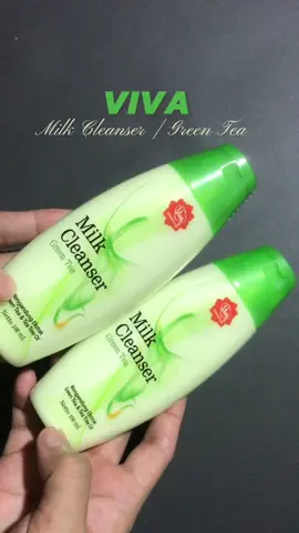Viva milk cleanser greentea untuk untuk kulit berjerawat #viva #vivacosmetics #vivacosmeticsindonesia 