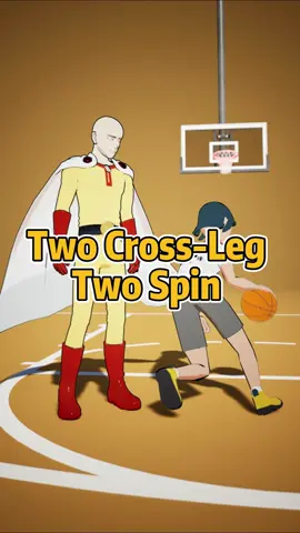 Two Corss-leg Dribble and Two Spin Move,So handsome move must to lean. #basketballtraining #3D 