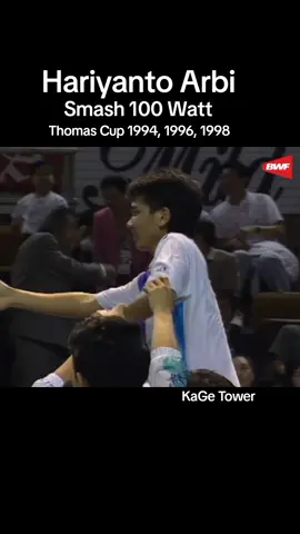 Team Thomas Cup Indonesia Tahun 1994 beranggotakan 4 pemain yg menduduli peringkat atas Dunia. Joko Supriyanto tunggal pertama peringkat 1 Dunia, Hariyanto Arbi tinggal kedua peringkat 2 Dunia, Ardy B Wiranata tunggal ketiga peringkat 3 dunia dan Hermawan Susanto peringkat 4 dunia sebagai tunggal keempat. #fyp #fypシ゚viral #badminton  #badmintonlovers #hariyantoarbi  #thomascup #ubercup  #kagetower  Saat pertandingan final Hariyanto justru dipasang sebagai tunggal pertama karena Joko sering kalah dari Rashid Sidek sang tunggal pertama Malaysia. Tunggal kedua otomatis Ardy Wiranata (yg akhirnya jadi penentu kemenangan 3-o) & Hermawan sebagai tunggal ketiga. #kaypanggallery  Pada Thomas Cup 1996 di Hongkong, Hariyanto tampil sebagai tunggal kedua dan menjadi penentu kemenangan Team atas Denmark 3-0 dan agregat 5-0. #smash 