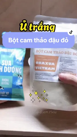 Ủ trắng bột cam thảo đậu đỏ #botcamthao #botdaudo #obaxua #duongtrang #duongtrangda #trangda #ubot 