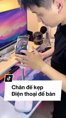 Chân đế kẹp điện thoại làm xoay 360 độ, gập 180 độ, nâng được chiều cao, dùng được rất nhiều việc #phanhreviewxamxi #chandekepdienthoai #giadodienthoai 