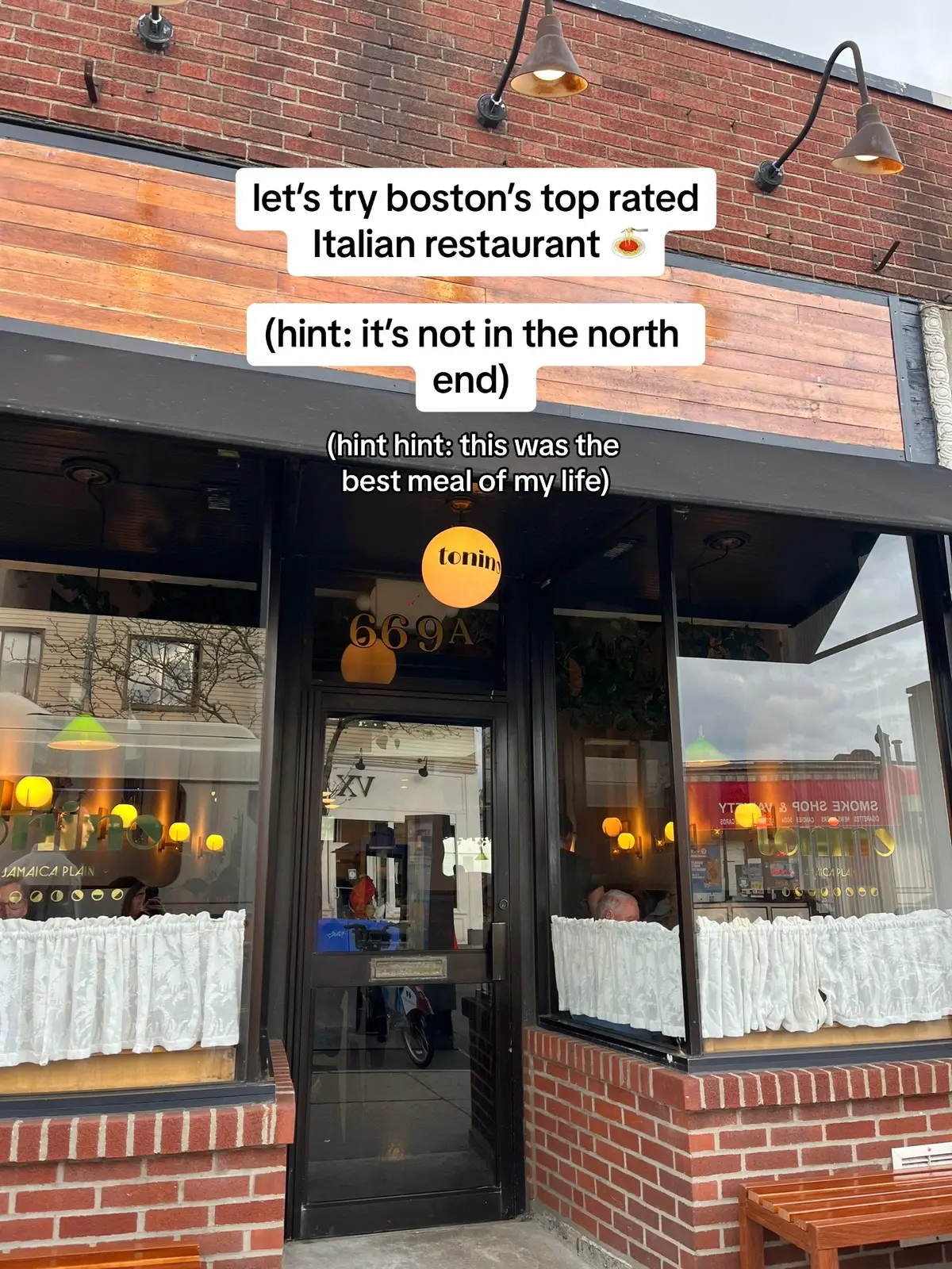 i have no words and i want to go back 😌 be sure to book in advance or check very last minute for cancellations! its so worth it ❣️ #bostonfoodies #bestrestaurantsinboston #newrestaurantboston #toninojp #jamaicaplainboston #bostondatenightspot #cocktailbarboston #bestitalianboston  