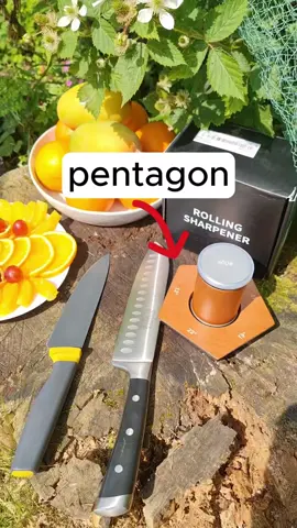 This Pentagon Rolling Knife Sharpener from the TikTok shop is a must have kitchen gadget. It will sharpen at 5 different angles. #kitchen #KitchenHacks #kitchengadgets #kitchenware #Home #viral #TikTokMadeMeBuyIt #tiktokshop #spotlight #giftideas #fyp #foryou 
