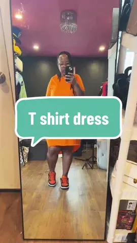 So cute & Comfy 🧡 #tshirtstyle #tshirtdress #viraldress #momsthatshop #ttshop #dresses #OOTD #grwm #sneakerhead #fyp 