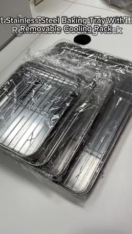 Stainless Steel Baking Tray With Removable Cooling Rack #tiktokshopfunpayday #fypシ #fyp #homebudolfest #hometokshop 
