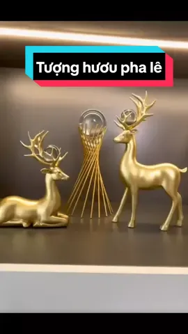 Combo hươu pha le decor nổi bật góc nhà#tuong #decor #phongthuy #huou #lilydecor 