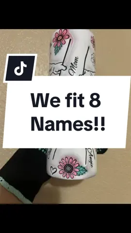 Check out these custom 3D puff tumblers! This one is extra special with 8 names for an amazing Mom! 💖 #MothersDayGift #CustomTumblers #mom #motherslove #momtok #fyp #fyf 