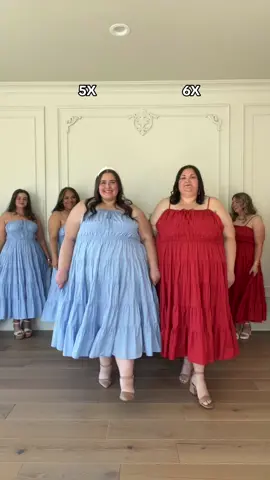 💃 A sundress for EVERY size! ❤️🩵 #jessakae #sundress #viraldress #glowymakeup #pinterestoutfit #size20dresses #ootdoftheweek #dressoutfits #outfitsidea #plussizeclothing #dresstiktokshop #fashiontok 