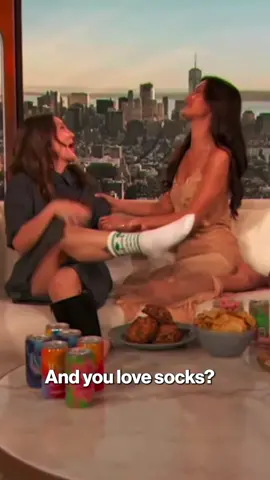 #drewbarrymore revealed to #bellahadid that she will do anything to get a great pair of #socks . #daveandbusters #drewbarrymoreshow 