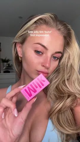 What do we think??! 👀🫶🏼💕 @milkmakeup #milkjellytint #firstimpression #viralblush #blushtutorial 