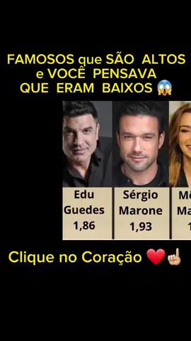 FAMOSOS que SÃO ALTOS e VOCÊ PENSAVA que eram BAIXOS 😱 #felipeneto #redeglobo #globo #curiosidades #curiosidade #celebridades #famoso #famosos #famosas #famosa #renatocariani #davi  #pedroscooby #bolsonaro   #CapCut 