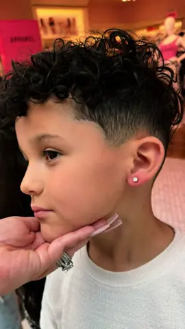 He took it like a champ!!!🥹😂💪🏽 #earspierced #toughlittleman #kidsoftiktok #mybabyboy #fyp 