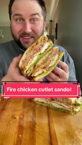 🔥🐓🥪 Chicken cutlet sando for the win! #fyp #chicken #fire #sandwich 
