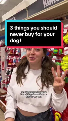 Things I wouldnt buy for my dog without consulting a professional! (Btw- I AM the professional 😜) Remember not everything is a one all fits all answer. Its ok to do what works for you and your dog, as long as everyone is safe & happy. Btw this is a reupload ❤️🐶 #DogTraining #petsmart #petsafe #kong #dogtoys #dogharness 