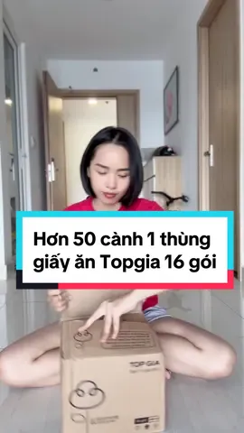 Hơn 50 ca 1 thùng giấy ăn Topgia 4 lớp 16 gói, quá rẻ mà chất lượng #khangiaytopgia #giayantopgia #giayan #giayansieudai #review #sanphamxuhuong #thuytapvu 