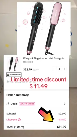 Wavytalk Negative Ion Hair Straightening Brush #flashsale #TikTokMadeMeBuylt #fyp 