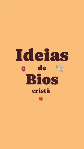 Ideias de bio💗#espalheoevangelho🙏❤️ #cristaojovem #fyp #jovemcristão 