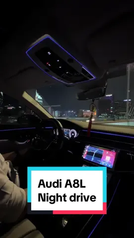 Trải nghiệm Audi A8L về đêm ❤️ Âm thanh trực tiếp qua hệ thống 23 loa B&O 1900W 🔥 #audi #xeaudi #quattro #audicars #audia8 