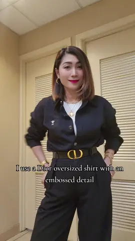 Let's make it edgy with the Dior!🤗 #fyp #foryourfeed #foryourpage #trending #viral #dior #stylingtips #oversizedshirt #blackoutfit #OOTD #EdgyStyleTrends #edgy #fashionista #fashiontips #filipinagirl🇵🇭 