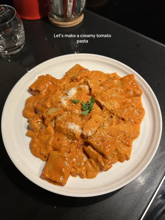Pasta series Part 3 | Creamy Tomato Pasta :) #foryou #Recipe #healthyfood #creamypasta #quickmeals #quickrecipes #creamytomatopasta  #Dinnerldeas #bonappletea #FoodTok