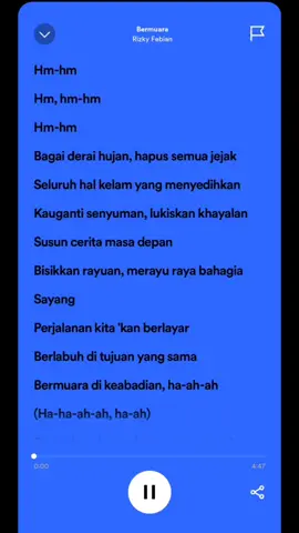 Bermuara - Rizky Febian & Mahalini ✨ #bermuara #rizkyfebian #mahalini #laguviral #lagugalau #lagubaper #liriklagu #lirikspotify #foryou #fyp #fypシ 