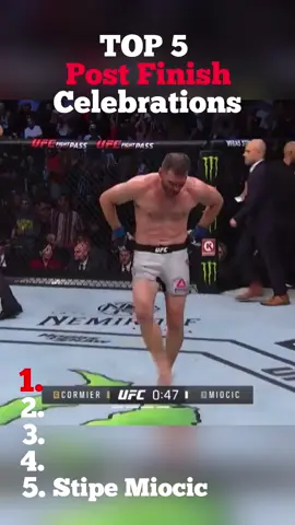 Top 5 Post Finish Celebrations 👑 #top5 #post #finish #celebration #UFC #mma #stipemiocic #israeladesanya #derricklewis #mikeperry