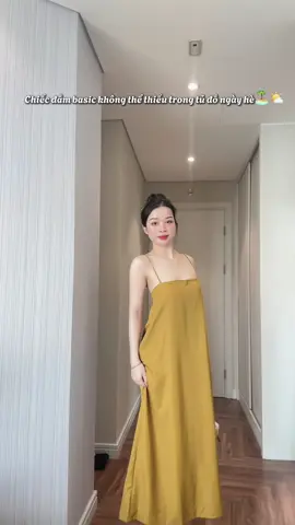 Từ chất vải, form dáng ta nói 10 điểm không có nhưng, đơn giản ngày hè mặc đi đâu cũng tiện |#goclamdep #reviewlamdep #vaymaxi 